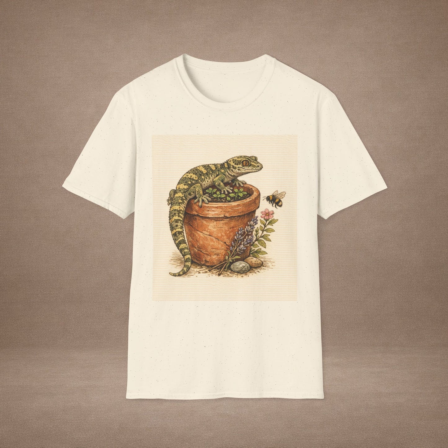 Cottage Windowsill cottagecore gecko t-shirt · Garden Gecko · Gold Gecko Co.