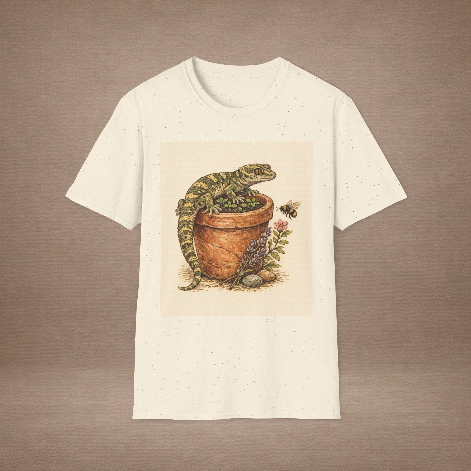 Cottage Windowsill cottagecore gecko t-shirt · Garden Gecko · Gold Gecko Co.