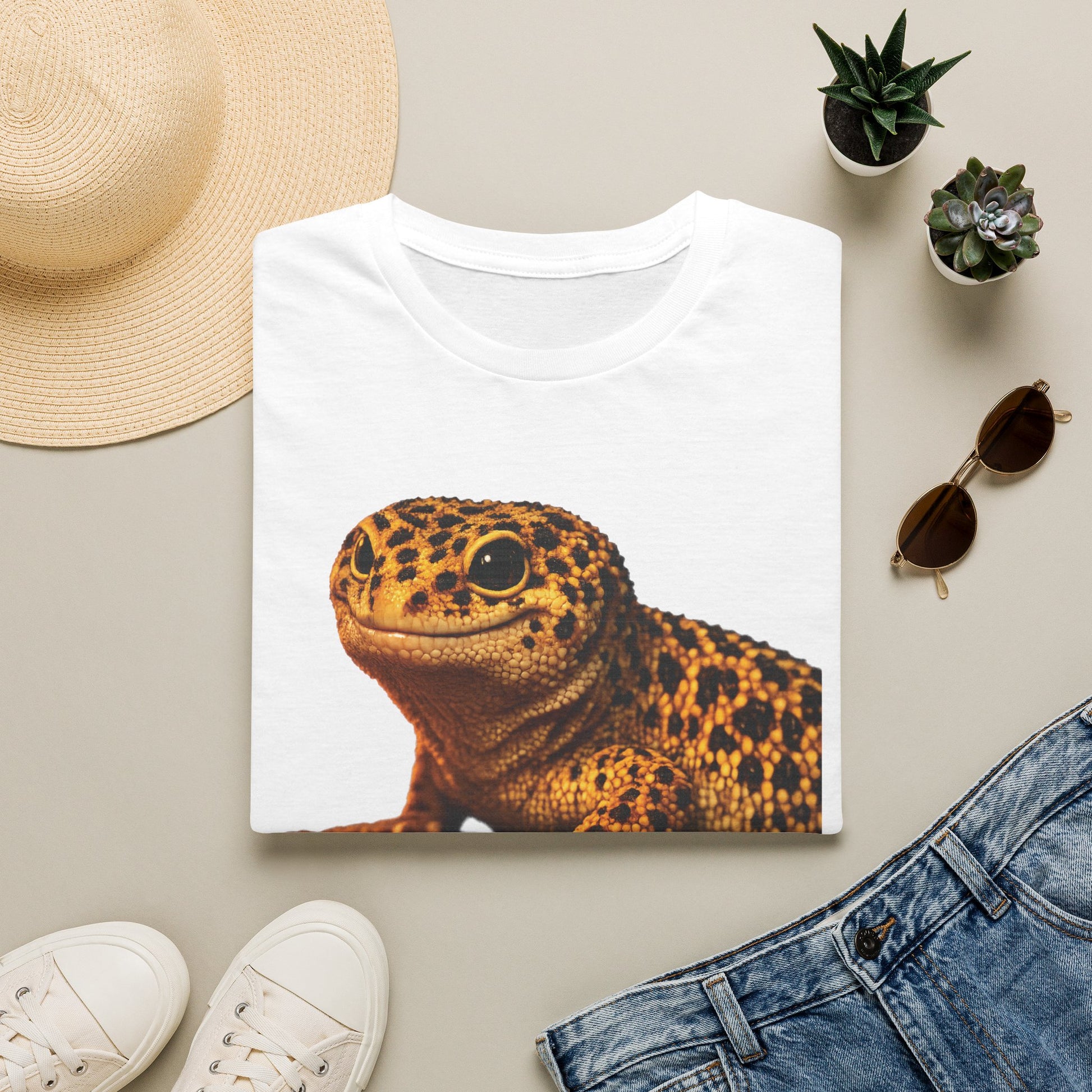 Leopard Gecko — Spotted Royalty — photoreal reptile portraits — the ultimate herp appreciation. Gold Gecko Co. Reptile Roll Call collection.