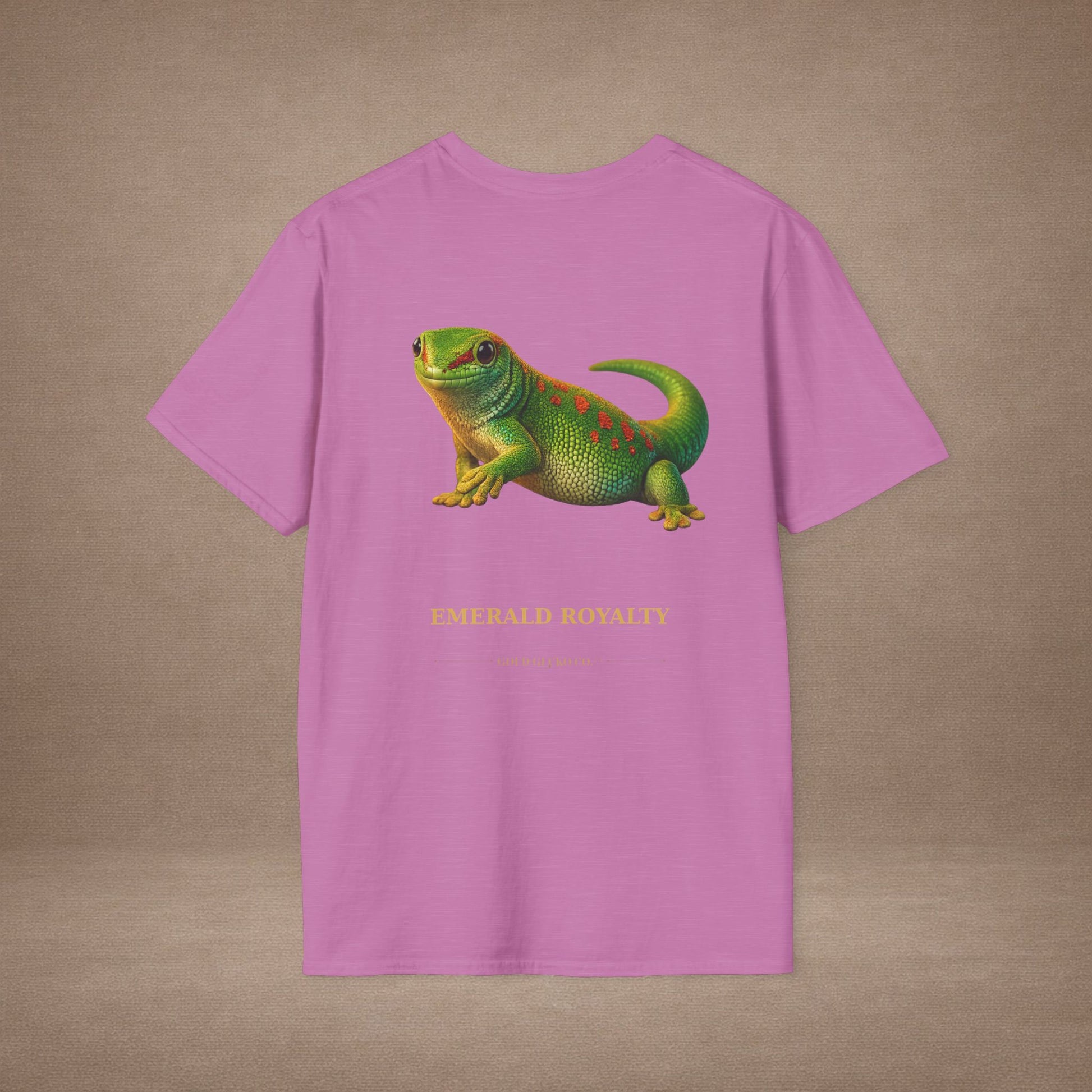 Day Gecko — Emerald Royalty — photoreal reptile portraits — the ultimate herp appreciation. Gold Gecko Co. Reptile Roll Call collection.
