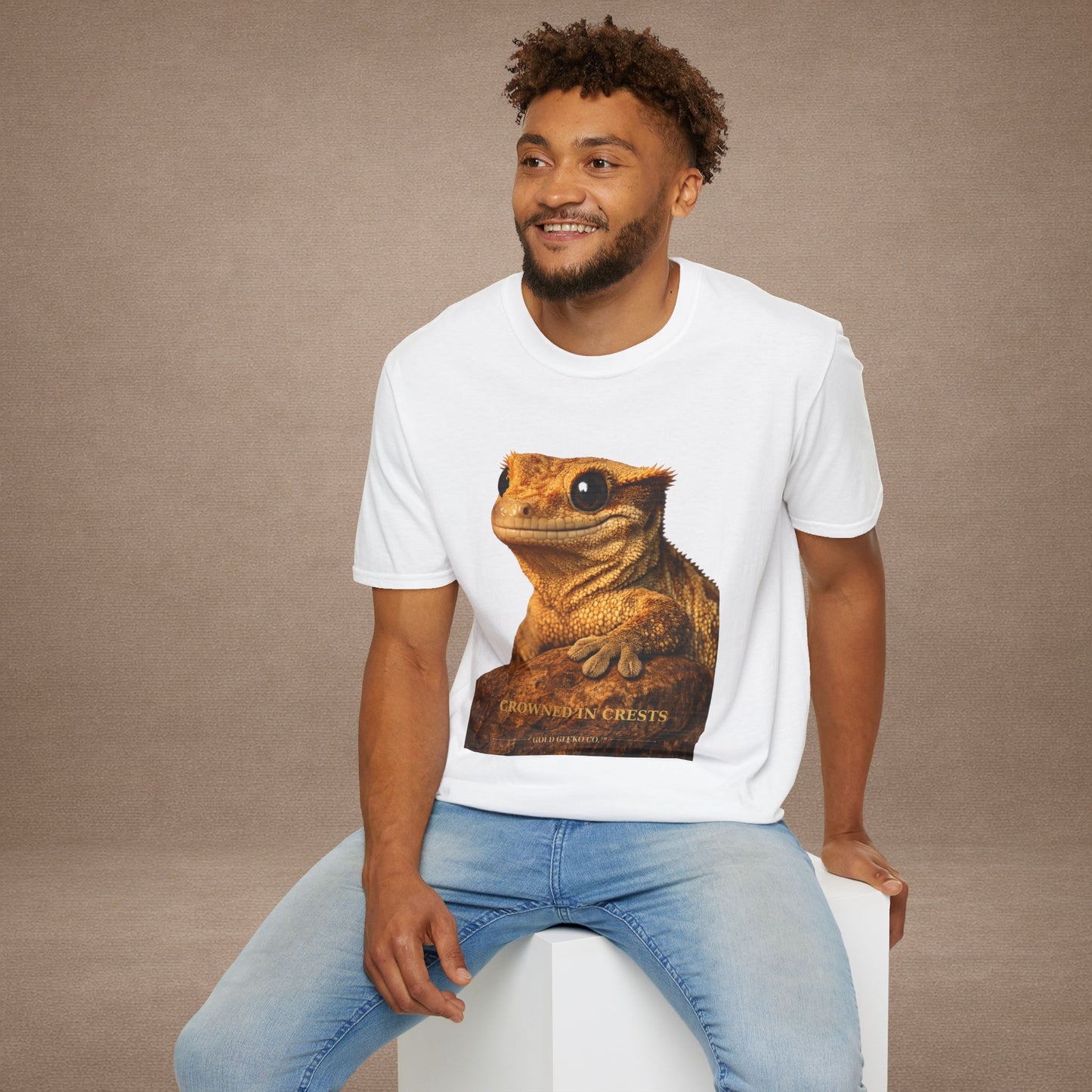 Crested Gecko — Crowned In Crests — photoreal reptile portraits — the ultimate herp appreciation. Gold Gecko Co. Reptile Roll Call collection.