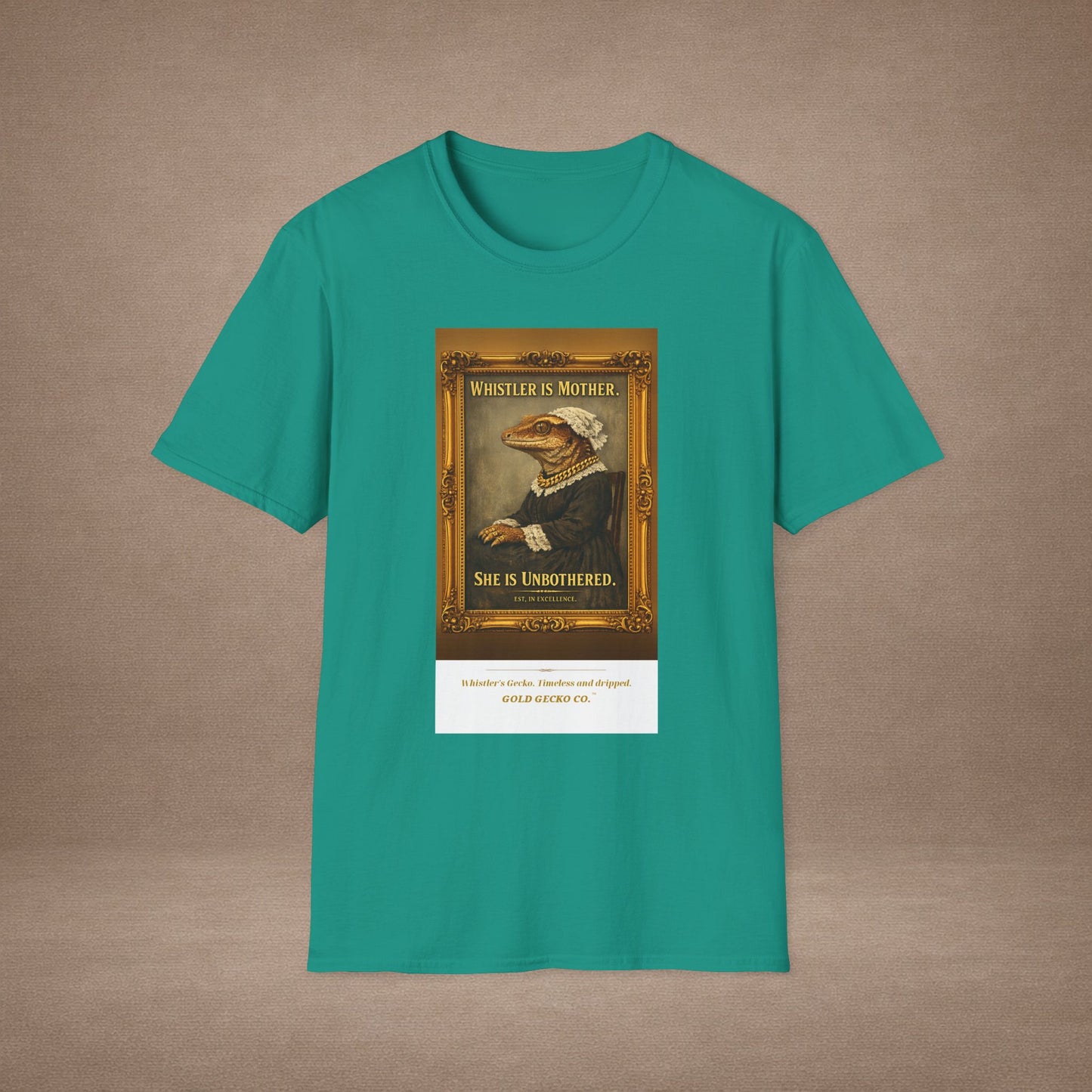 Design #col19-4 - Whistler's Gecko— Fine Art Tee