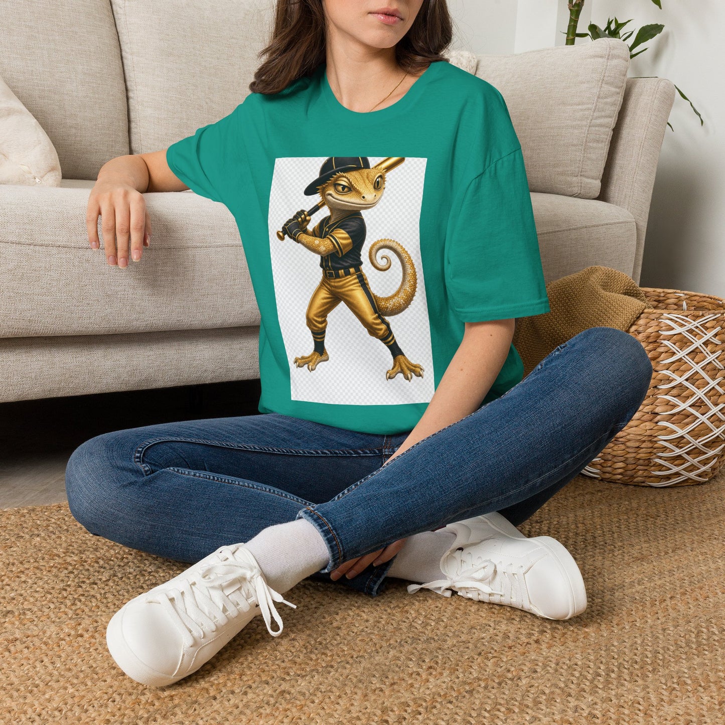 Gold Gecko Co. | Batting .1000 on Drip | Baseball Gecko Tee