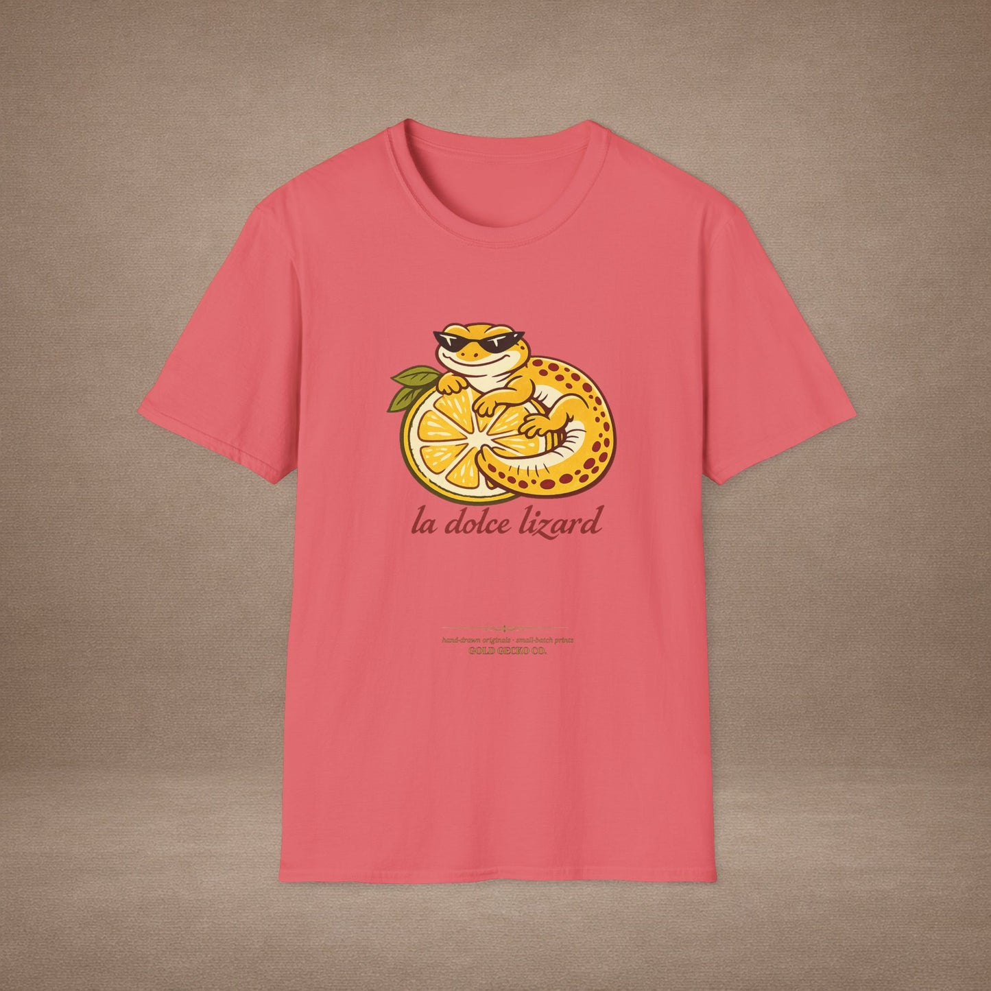 La Dolce Lizard Amalfi lemons Italian graphic t-shirt — Gold Gecko Co.