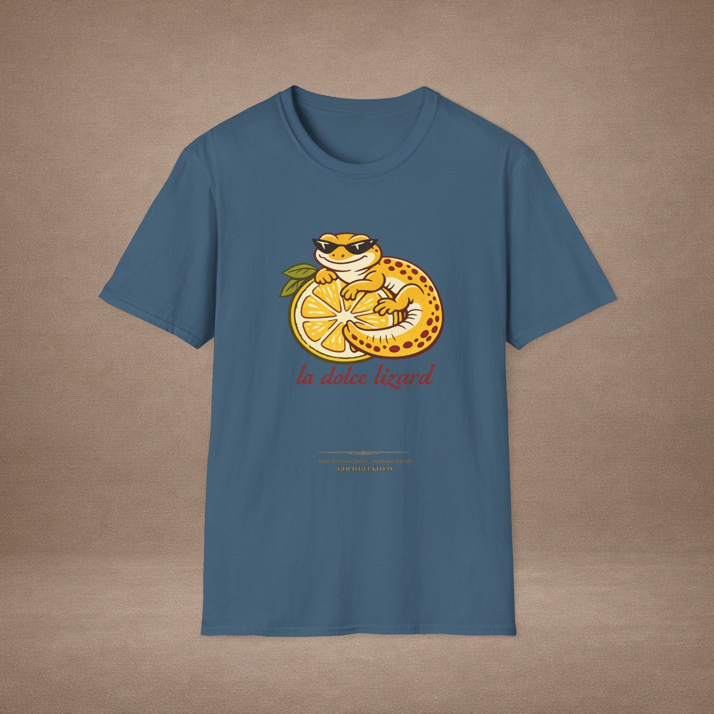 La Dolce Lizard Amalfi lemons Italian graphic t-shirt — Gold Gecko Co.
