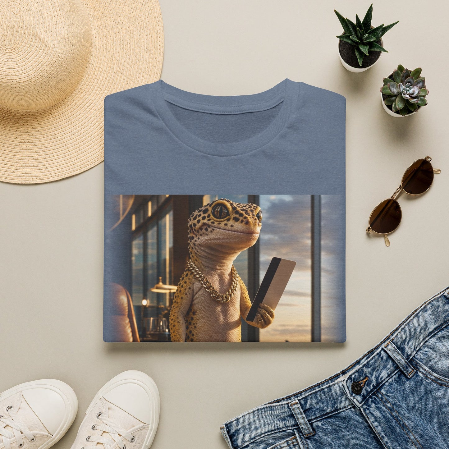 Col38-1 — Passport Stamped. Drip Packed. — Vacation Series (Leopard Gecko)