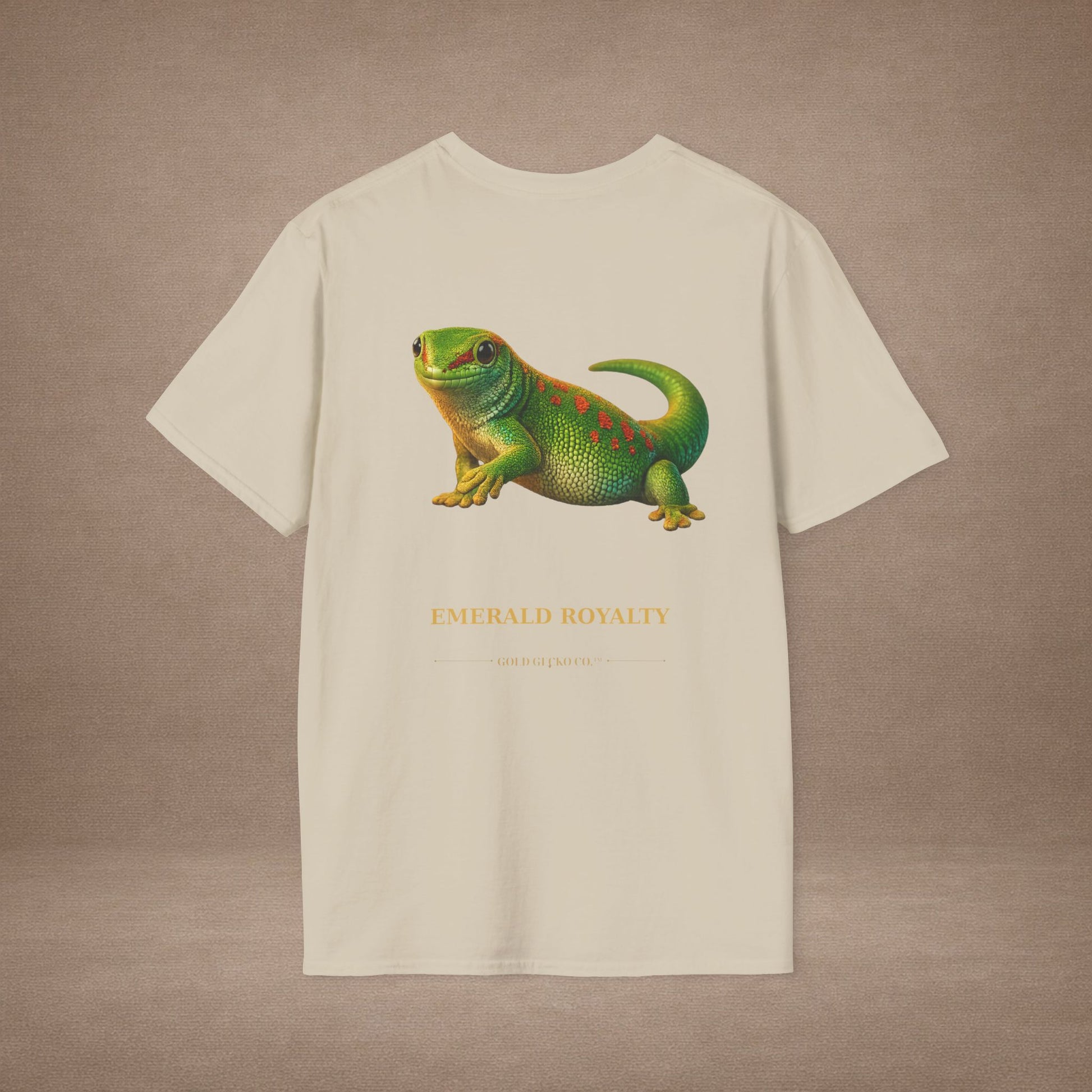 Day Gecko — Emerald Royalty — photoreal reptile portraits — the ultimate herp appreciation. Gold Gecko Co. Reptile Roll Call collection.