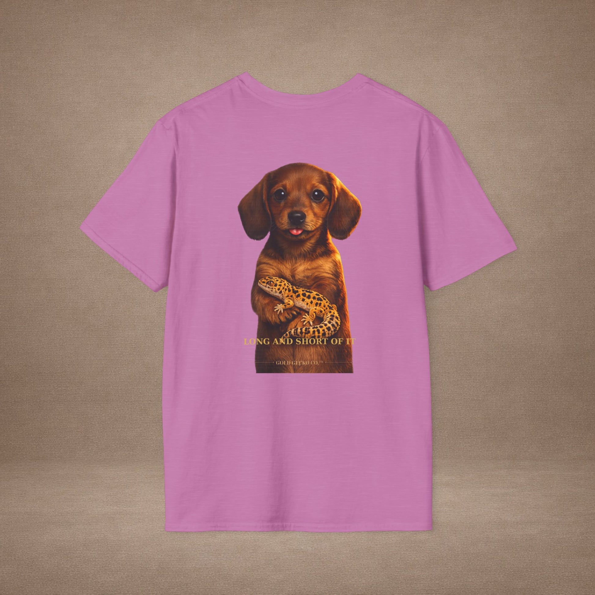 Dachshund — Long And Short Of It — cinematic photoreal portraits of beloved dog breeds paired w. Gold Gecko Co. Puppies & Geckos collection.