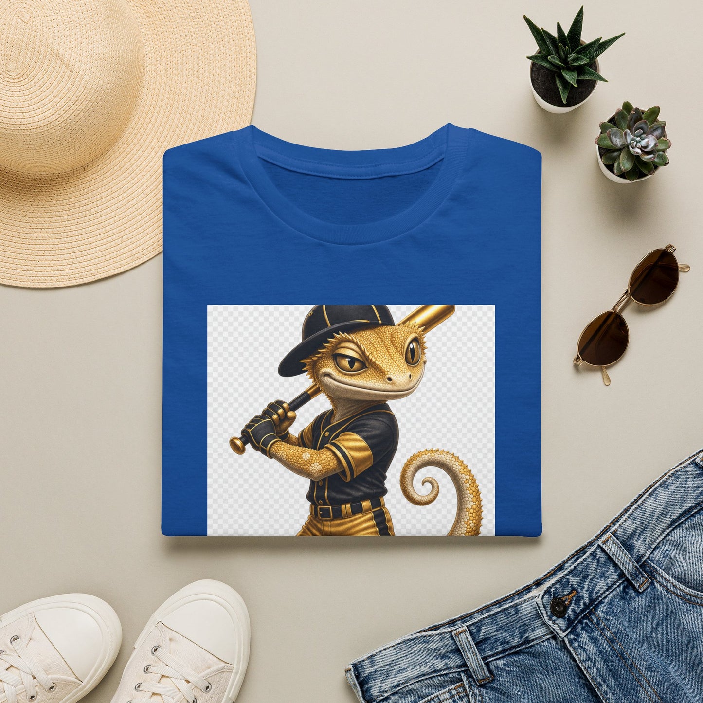 Gold Gecko Co. | Batting .1000 on Drip | Baseball Gecko Tee