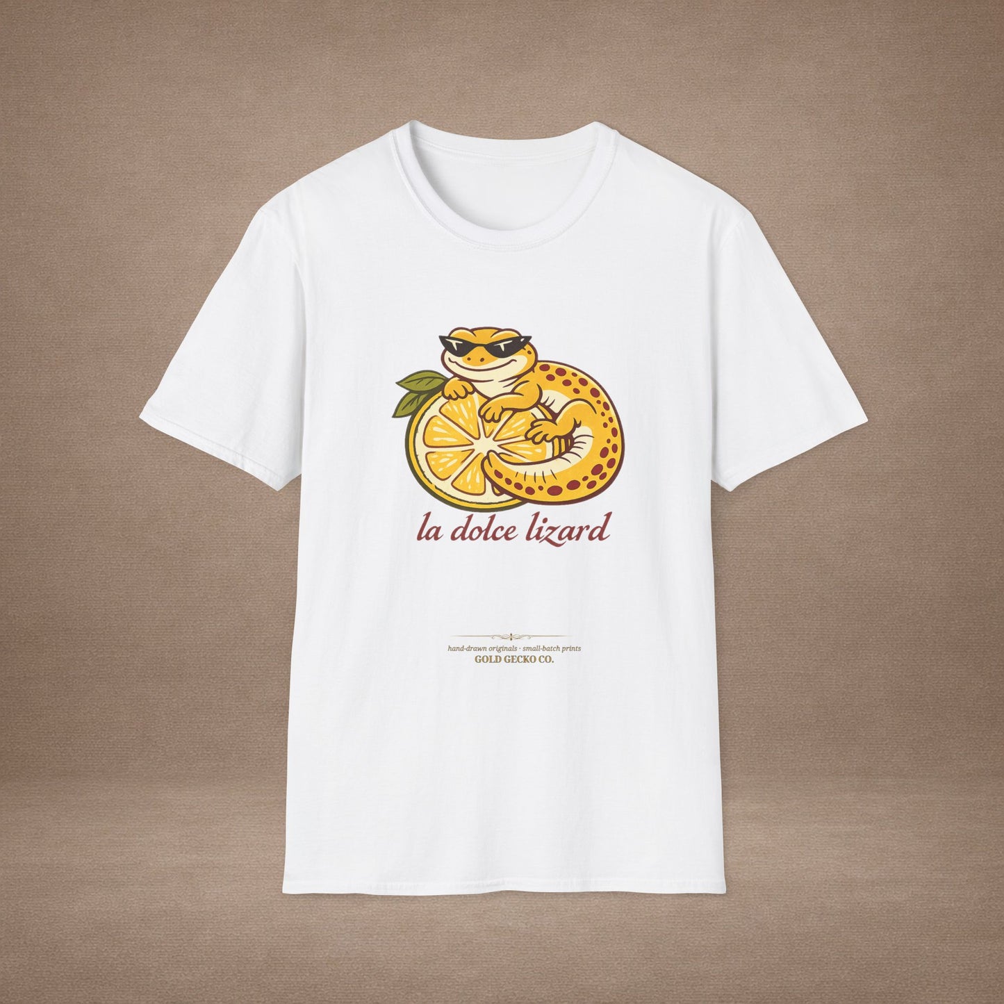La Dolce Lizard Amalfi lemons Italian graphic t-shirt — Gold Gecko Co.