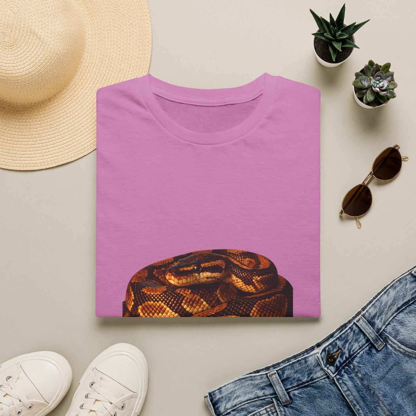 Ball Python — Coiled And Chill — photoreal reptile portraits — the ultimate herp appreciation. Gold Gecko Co. Reptile Roll Call collection.