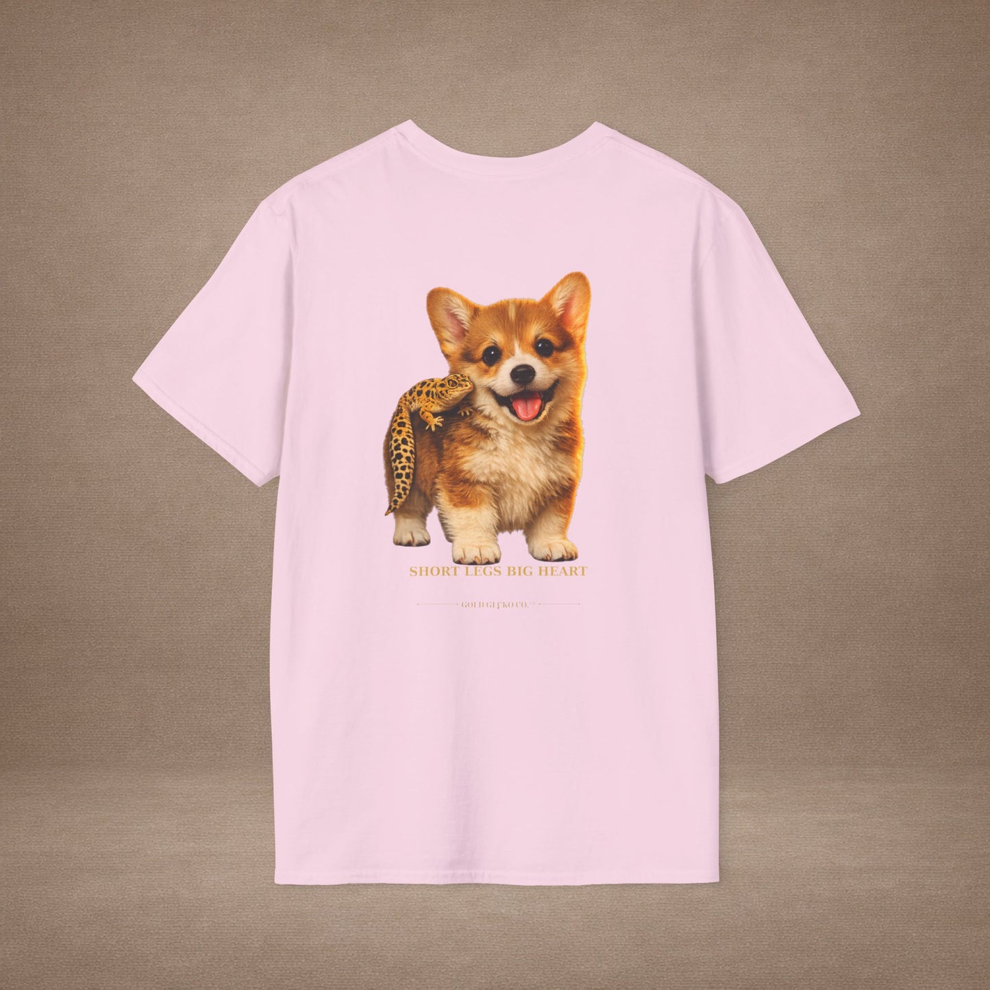 Corgi — Short Legs Big Heart — cinematic photoreal portraits of beloved dog breeds paired w. Gold Gecko Co. Puppies & Geckos collection.
