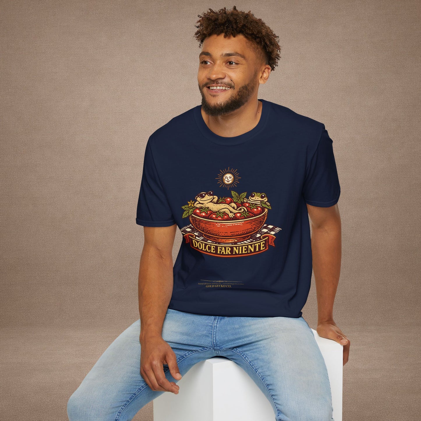Pomodoro Dolce Italian tomato & basil graphic t-shirt — Gold Gecko Co.
