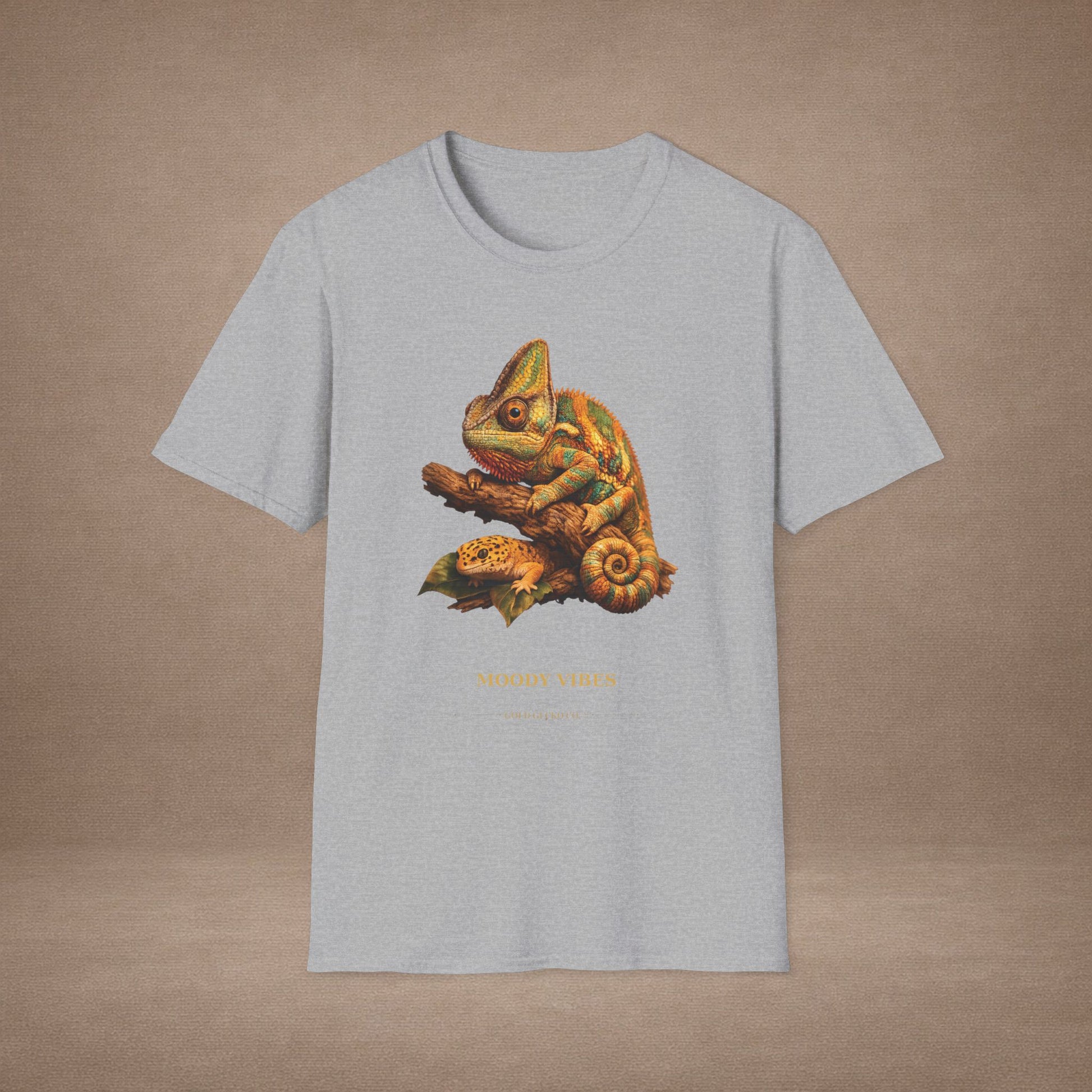 Chameleon — Moody Vibes — photoreal reptile portraits — the ultimate herp appreciation. Gold Gecko Co. Reptile Roll Call collection.