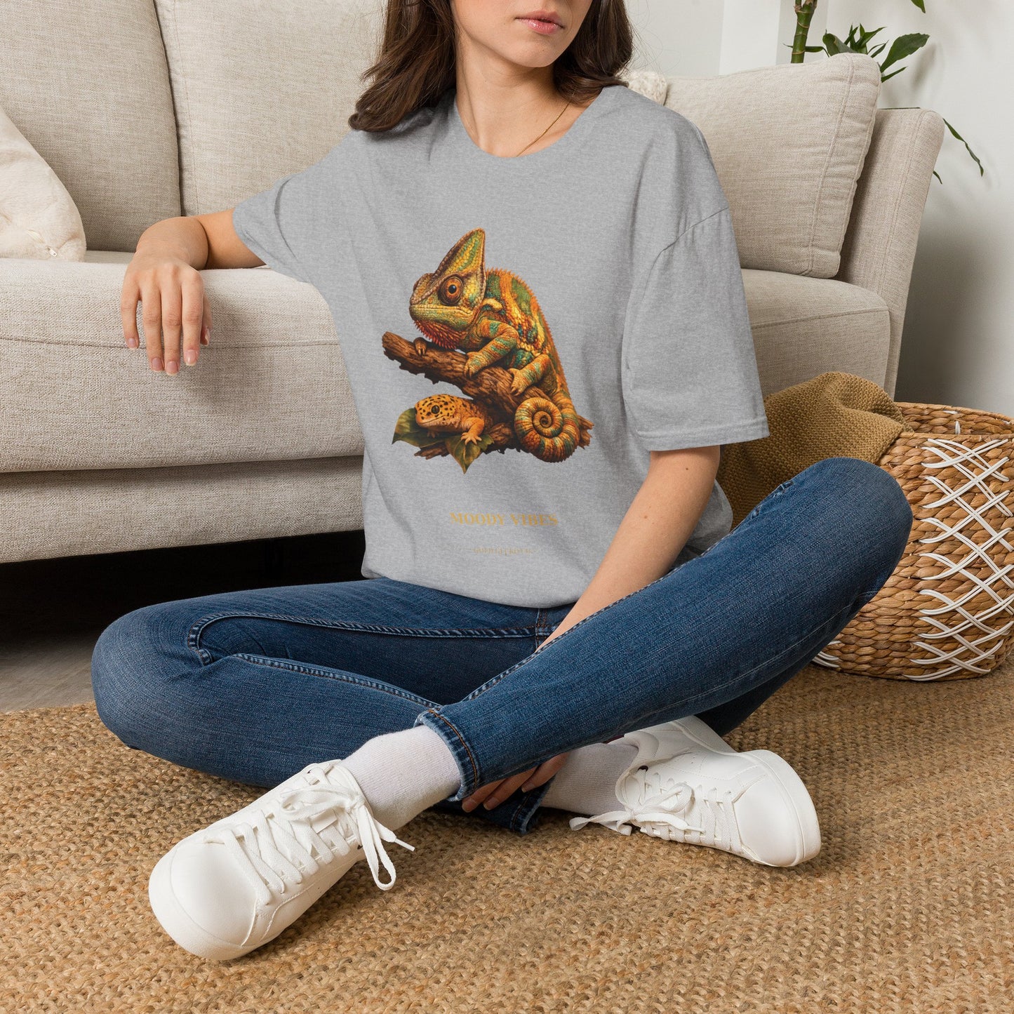 Chameleon — Moody Vibes — photoreal reptile portraits — the ultimate herp appreciation. Gold Gecko Co. Reptile Roll Call collection.