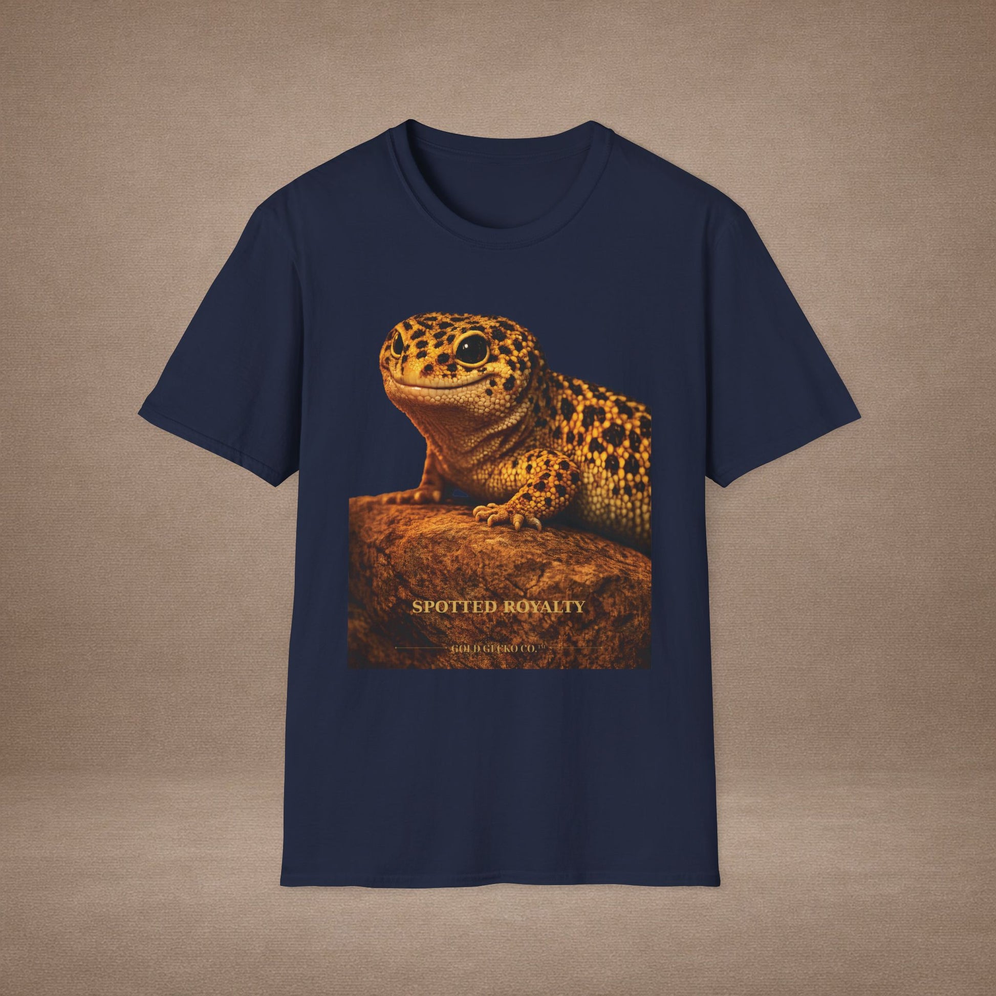 Leopard Gecko — Spotted Royalty — photoreal reptile portraits — the ultimate herp appreciation. Gold Gecko Co. Reptile Roll Call collection.