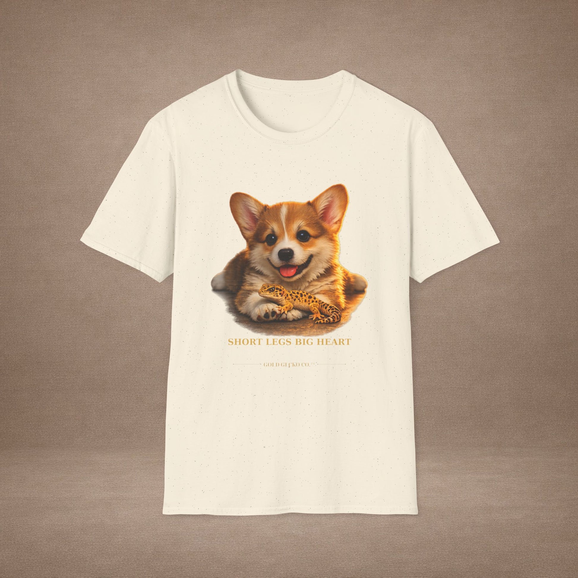 Corgi — Short Legs Big Heart — cinematic photoreal portraits of beloved dog breeds paired w. Gold Gecko Co. Puppies & Geckos collection.