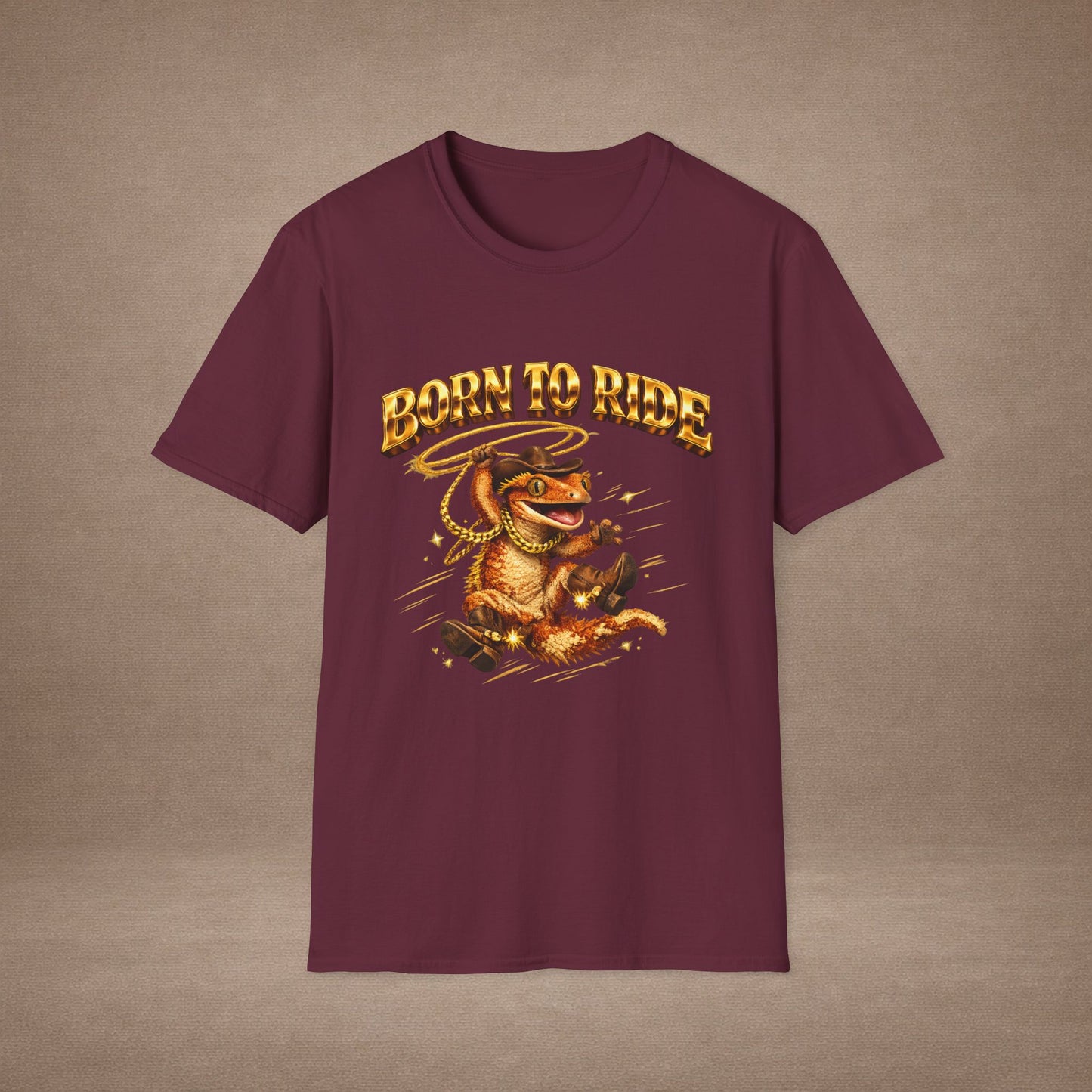 DESIGN #09-35 Born to Ride — Rodeo Gecko Tee (Front & Back)