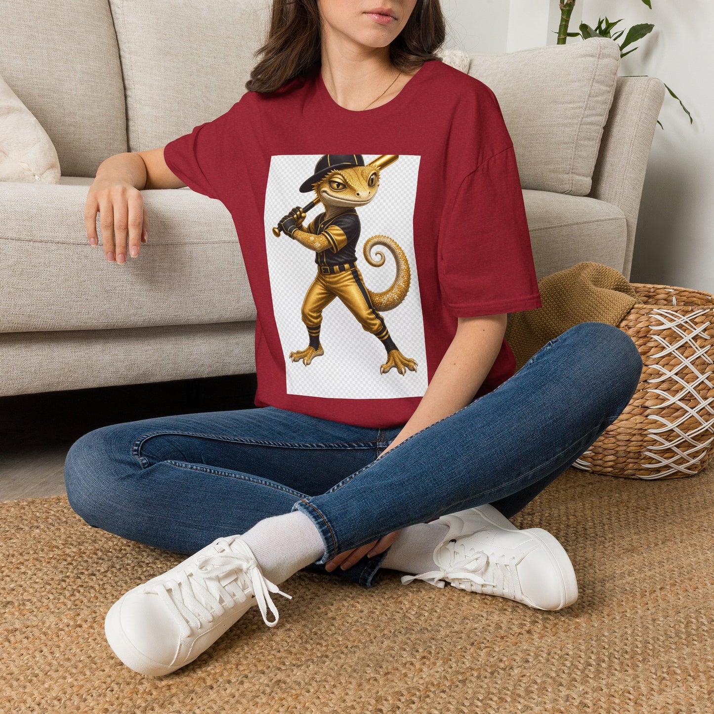 Gold Gecko Co. | Batting .1000 on Drip | Baseball Gecko Tee