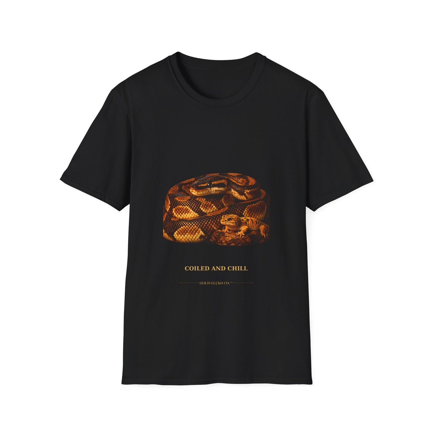 Ball Python — Coiled And Chill — photoreal reptile portraits — the ultimate herp appreciation. Gold Gecko Co. Reptile Roll Call collection.