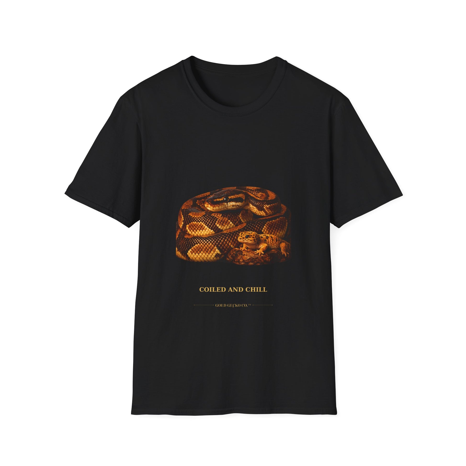 Ball Python — Coiled And Chill — photoreal reptile portraits — the ultimate herp appreciation. Gold Gecko Co. Reptile Roll Call collection.
