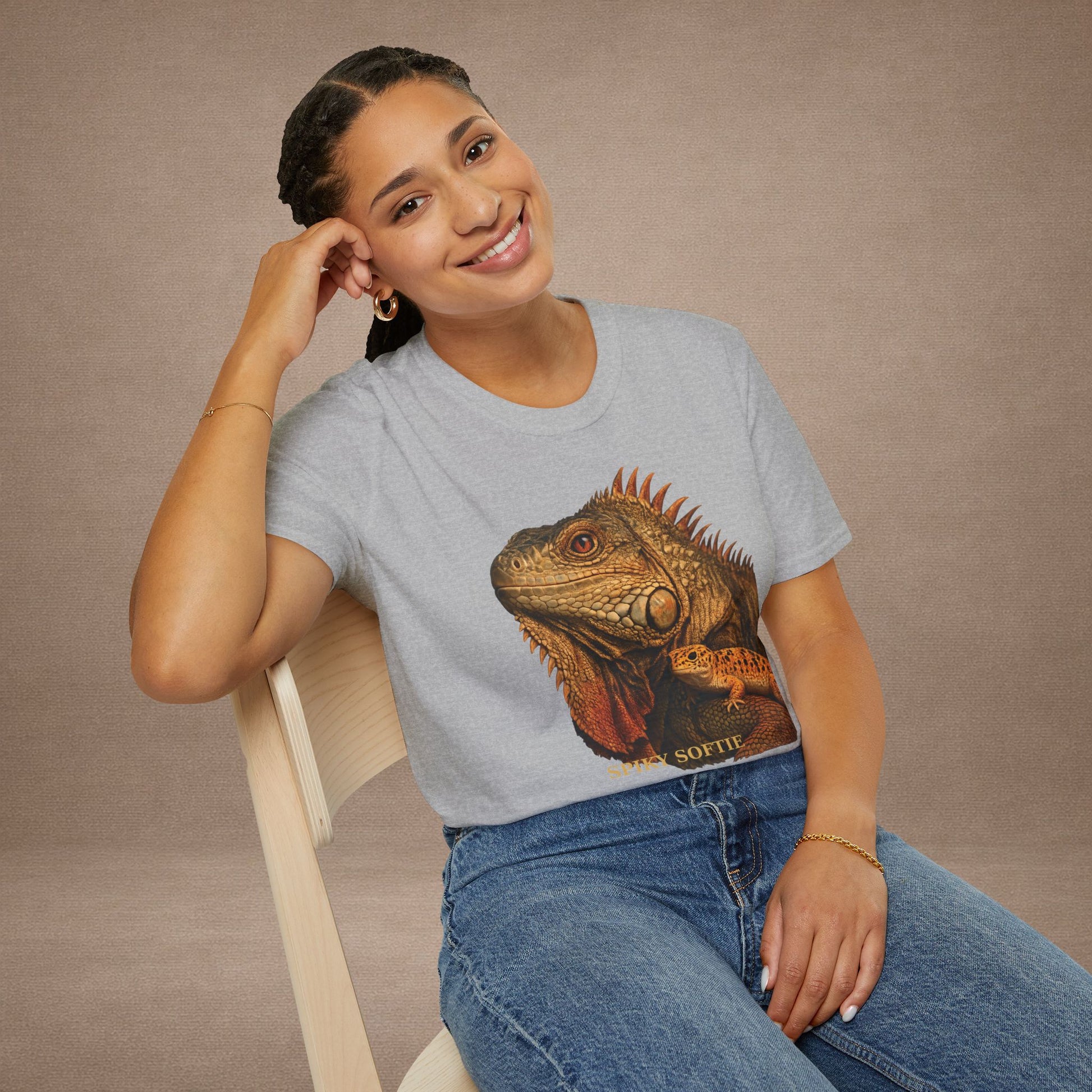 Iguana — Spiky Softie — photoreal reptile portraits — the ultimate herp appreciation. Gold Gecko Co. Reptile Roll Call collection.