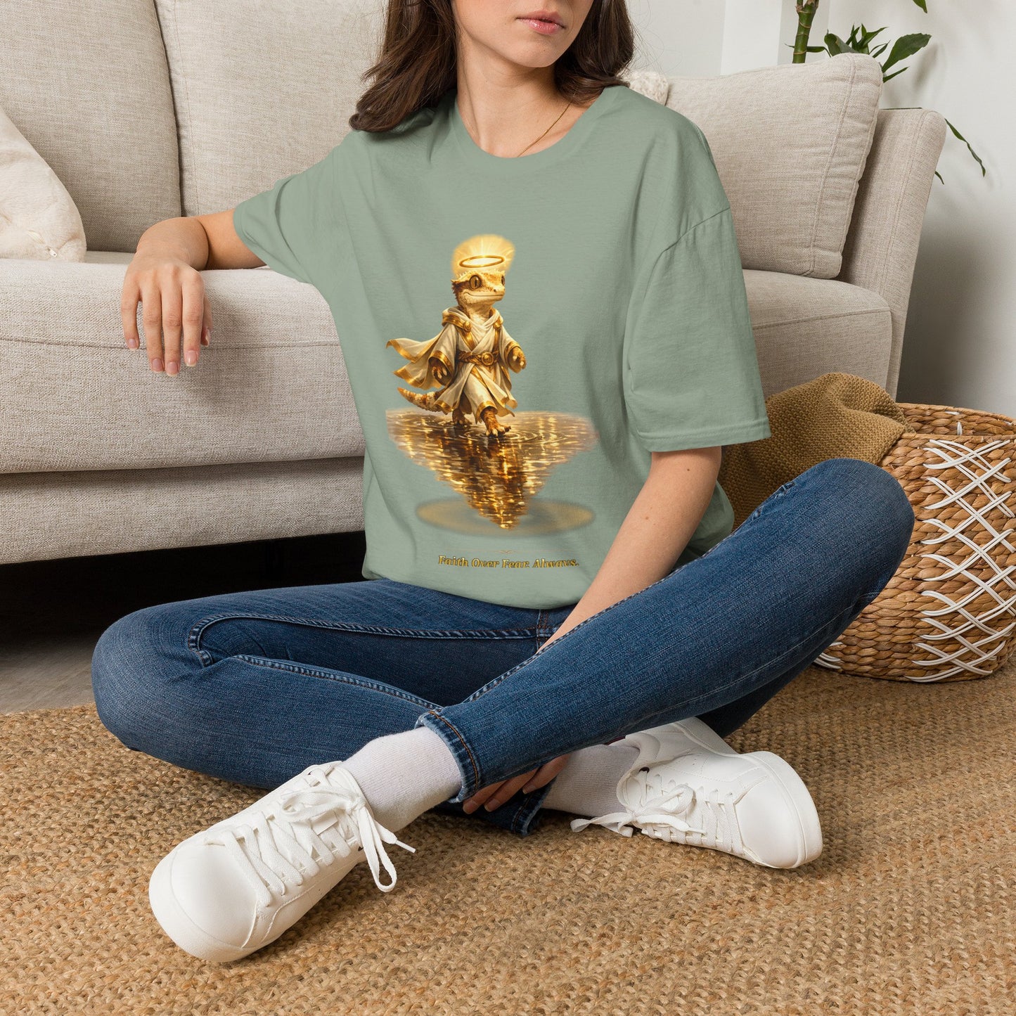 Gold Gecko Co. | Faith Over Fear. Always. | Walking on Water Gecko Tee