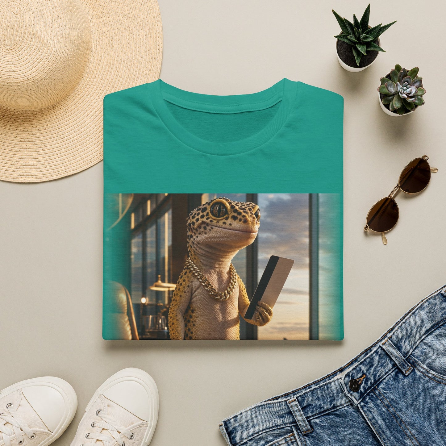 Col38-1 — Passport Stamped. Drip Packed. — Vacation Series (Leopard Gecko)