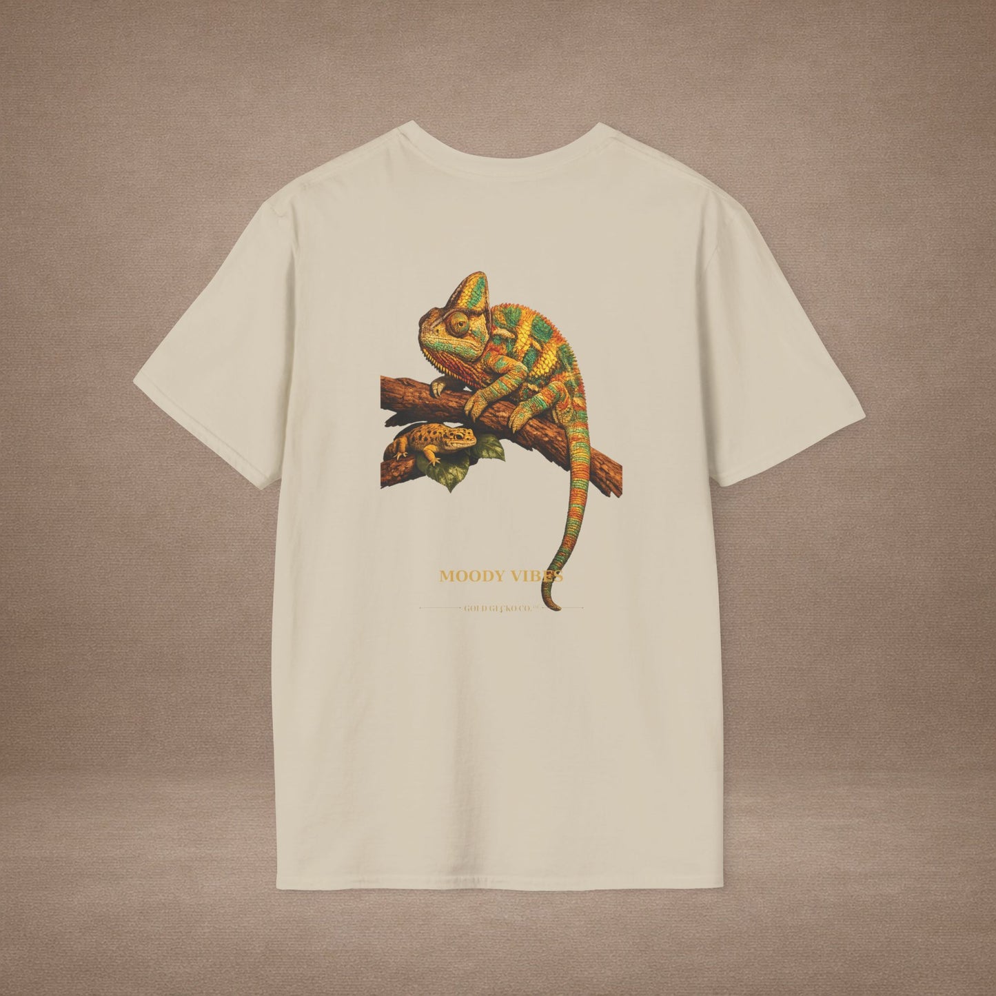 Chameleon — Moody Vibes — photoreal reptile portraits — the ultimate herp appreciation. Gold Gecko Co. Reptile Roll Call collection.