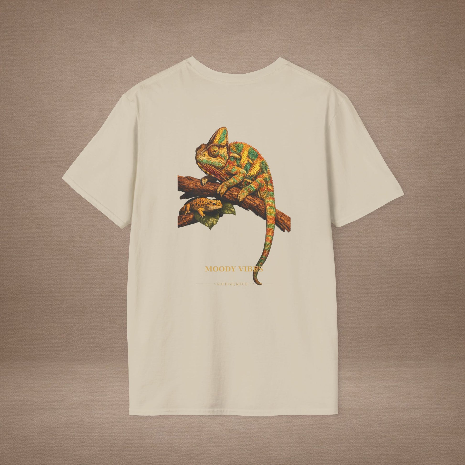 Chameleon — Moody Vibes — photoreal reptile portraits — the ultimate herp appreciation. Gold Gecko Co. Reptile Roll Call collection.