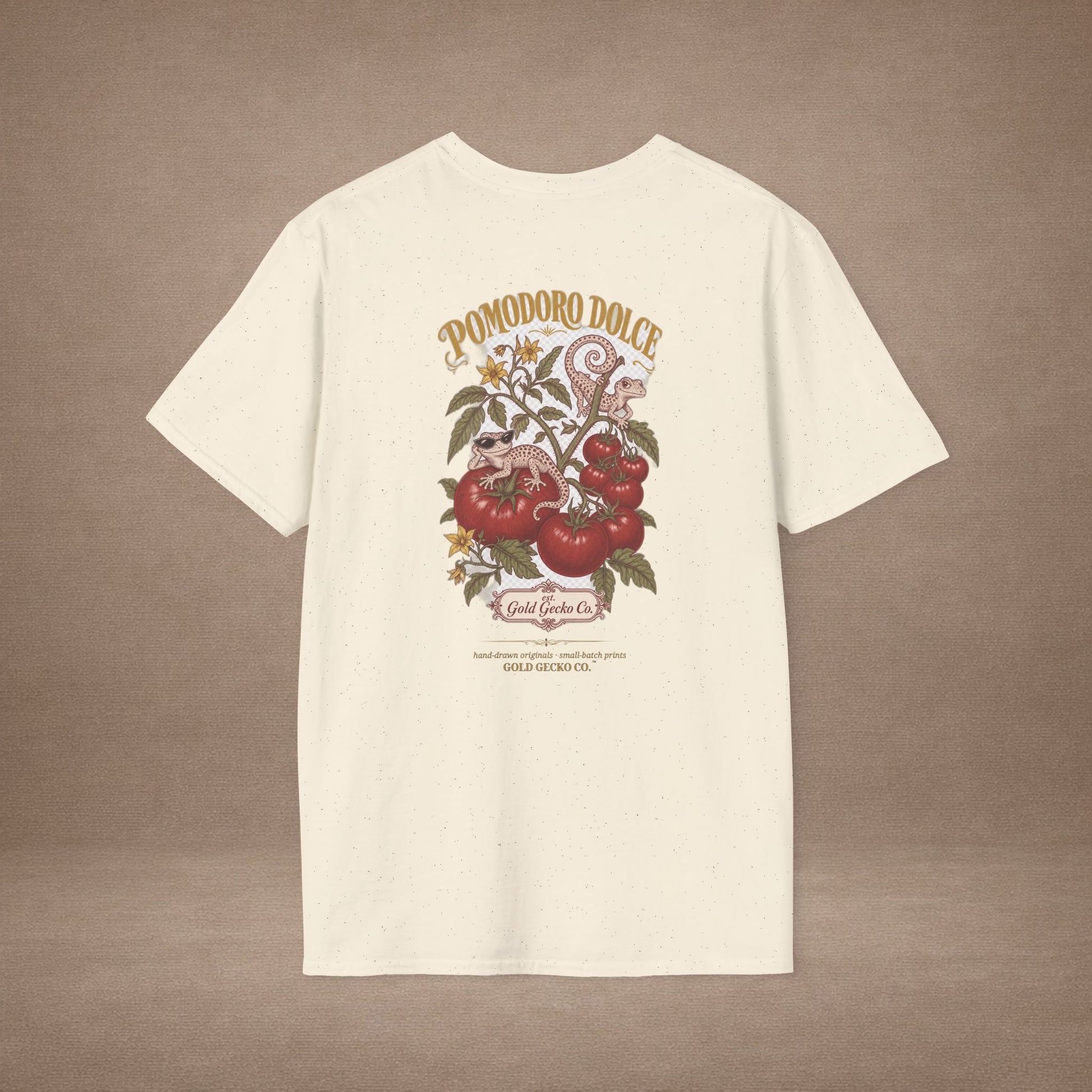Pomodoro Dolce Italian tomato & basil graphic t-shirt — Gold Gecko Co.