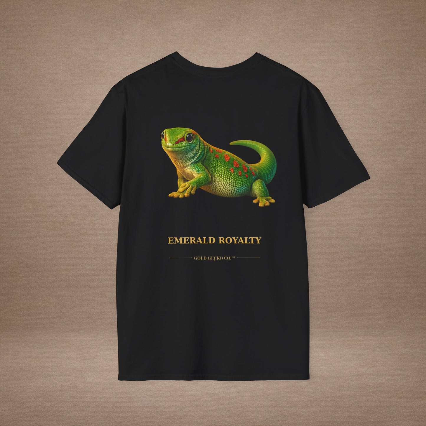 Day Gecko — Emerald Royalty — photoreal reptile portraits — the ultimate herp appreciation. Gold Gecko Co. Reptile Roll Call collection.