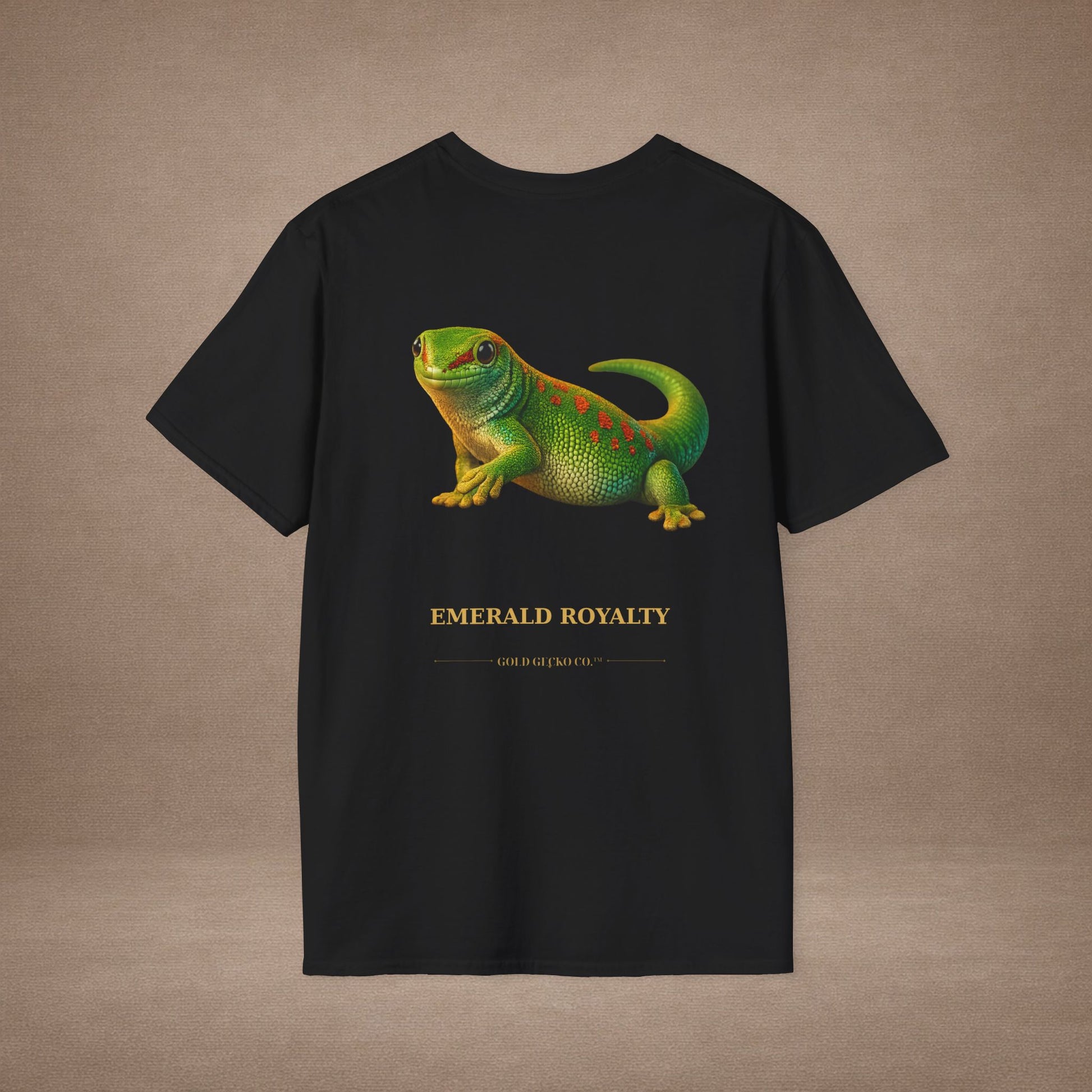 Day Gecko — Emerald Royalty — photoreal reptile portraits — the ultimate herp appreciation. Gold Gecko Co. Reptile Roll Call collection.