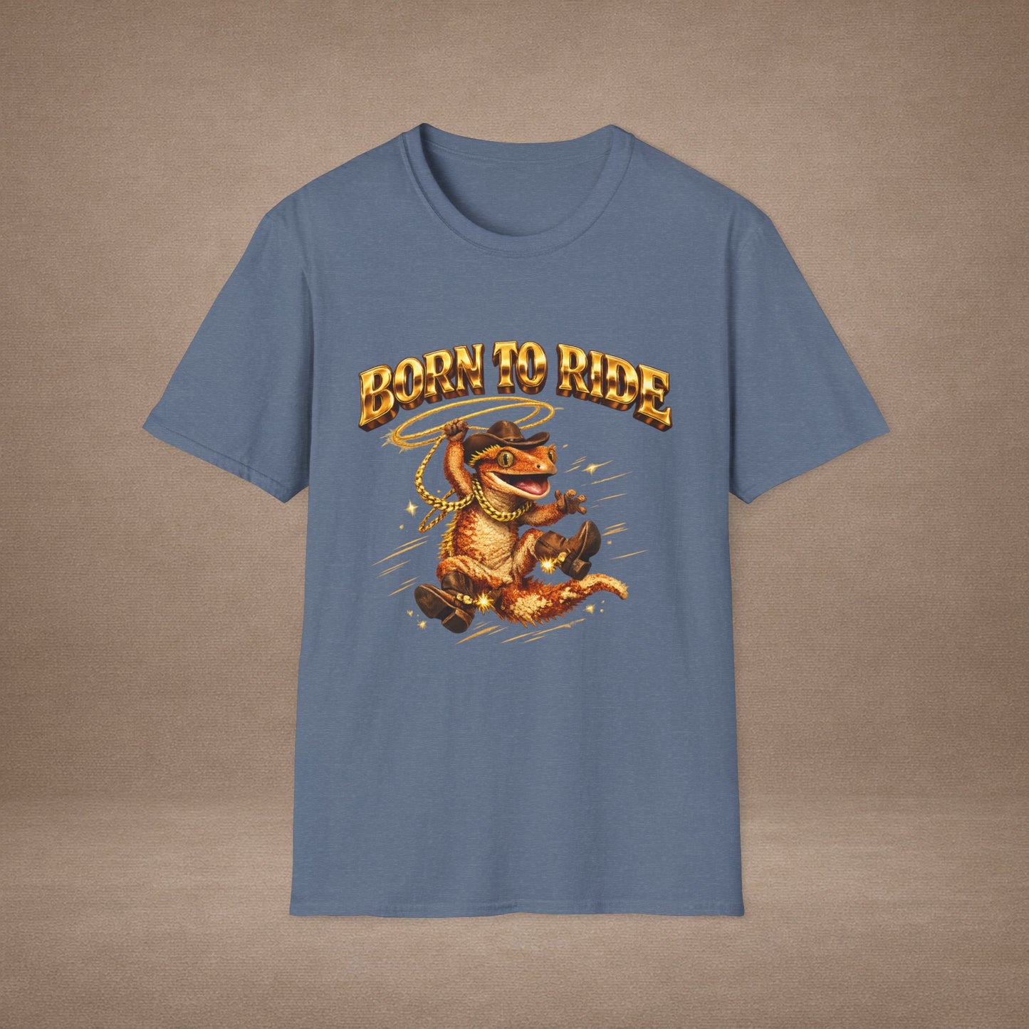 DESIGN #09-35 Born to Ride — Rodeo Gecko Tee (Front & Back)