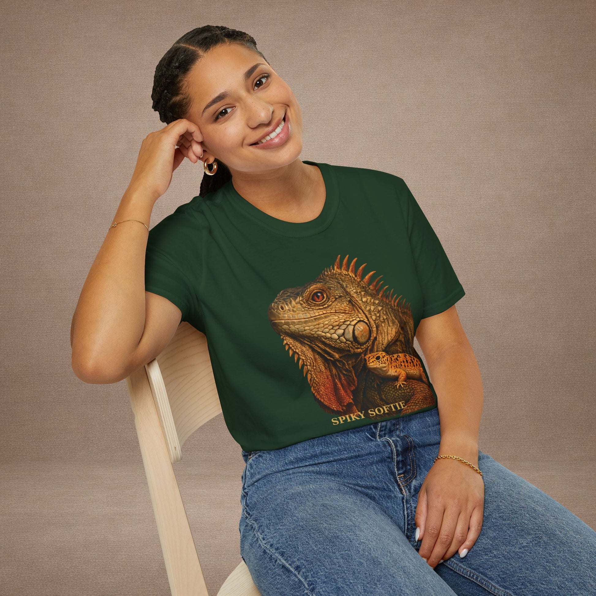 Iguana — Spiky Softie — photoreal reptile portraits — the ultimate herp appreciation. Gold Gecko Co. Reptile Roll Call collection.