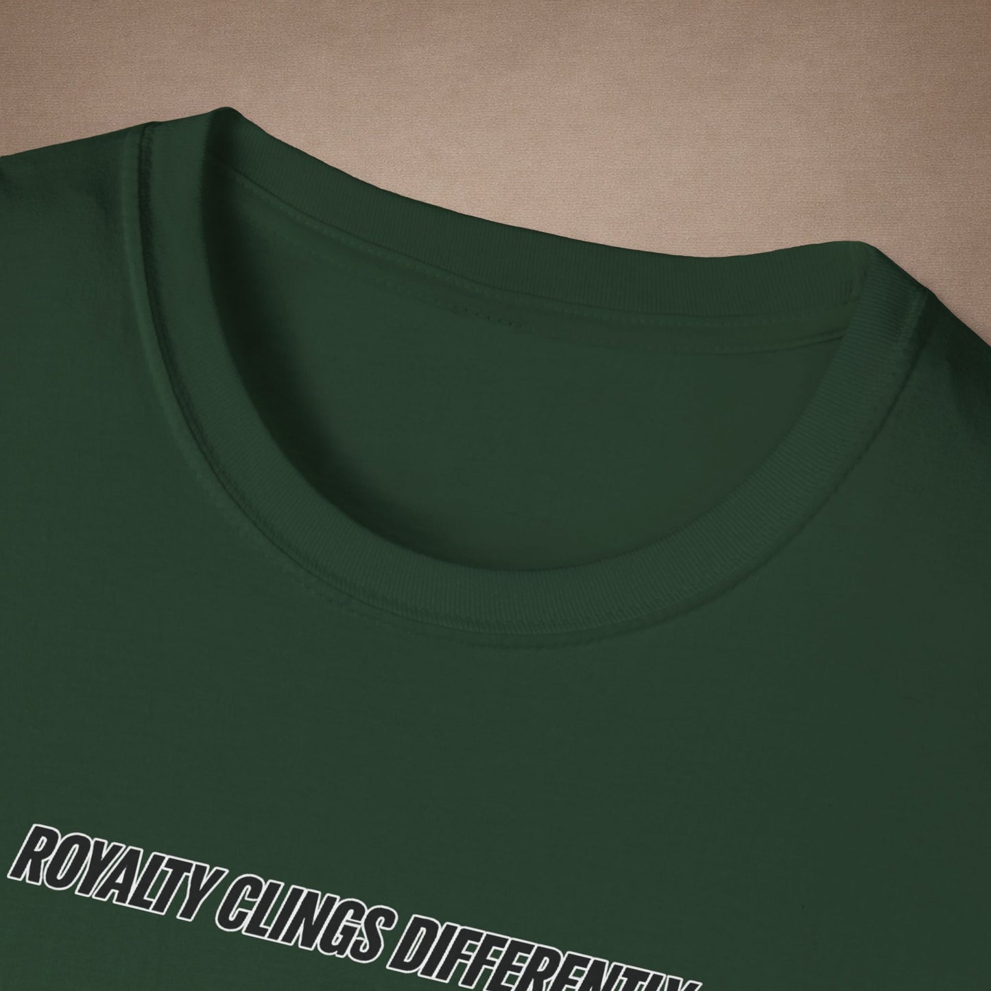 DESIGN #2-1 Royalty Clings Differently — Day Gecko Tee - (Black Letters)